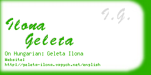 ilona geleta business card